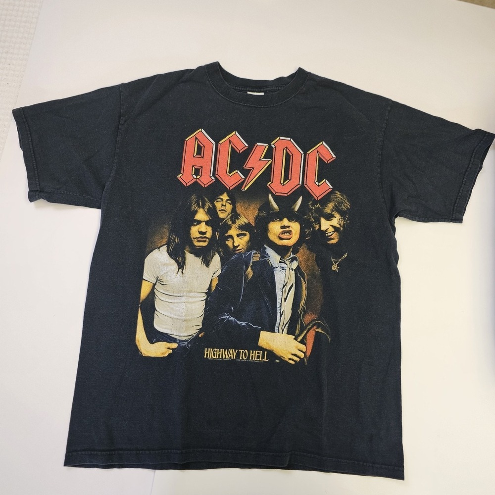 AC/DC Vintage Band Black T-shirt Size L